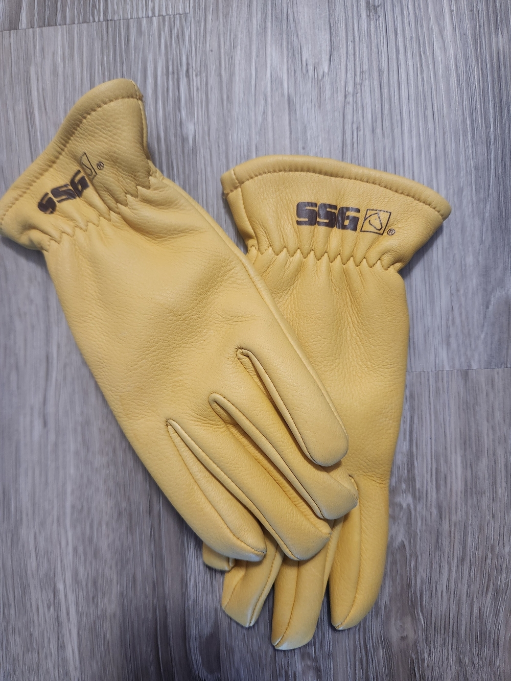 SSG Yellow Leather Work Gloves